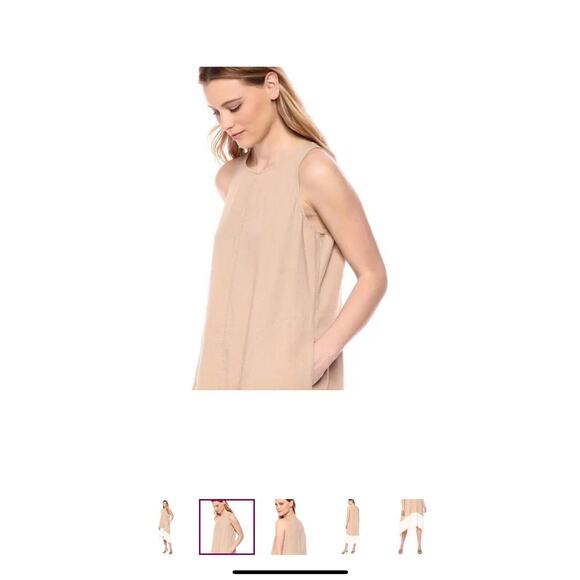 Nanette Lepore Dress Size 14 Sleeveless Cream And White Color Block Frayed Hem - Picture 12 of 15